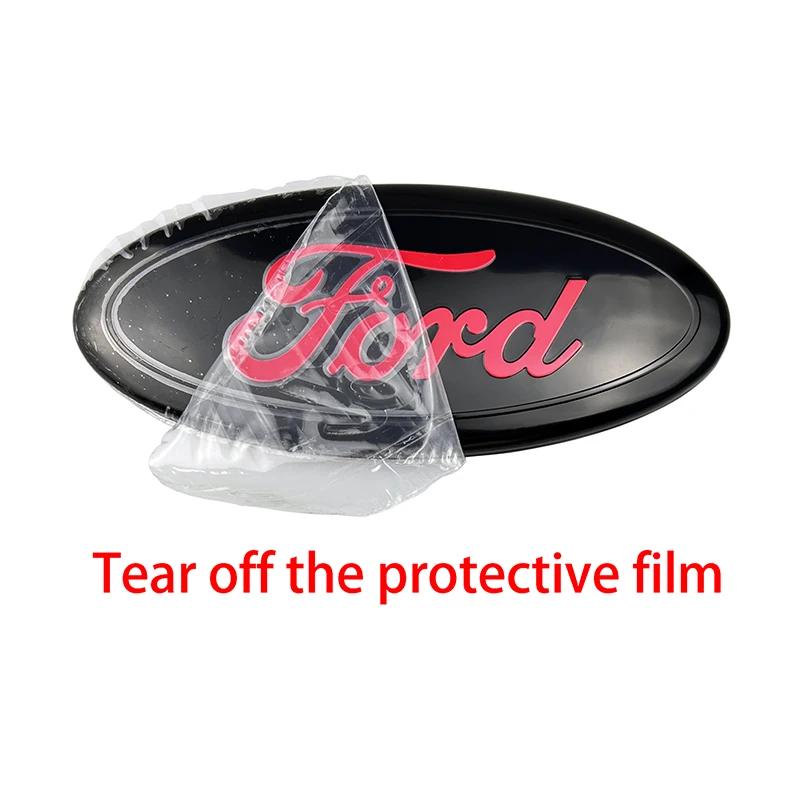 15X6.3CM Alloy Car Front Cover Badge Sticker for Ford Kuga Transit Ecosport Fiesta Focus Ranger Mondeo Edge Trunk Emblem Decal CVV1 QQ24