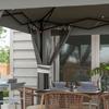 3.36 X 3.36m Pop Up Gazebo Party Tent with Solar-Powered LED Lights, Adjustable Event Shelter with Netting, Grey