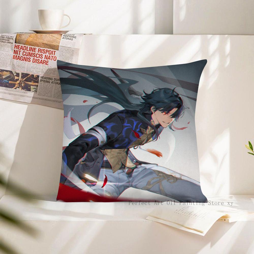 Anime Game Honkai Star Rail Blade Pillow Case Fashion Square Pillowcase Bedroom Sofa Room Ins Decoration Leisure Cushion Cover