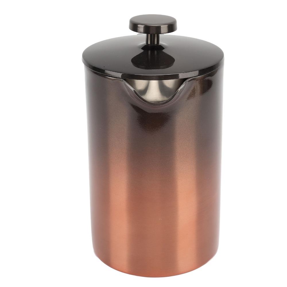 Double Wall Insulation French Press Tea Maker Tea Press Pot  For Outdoor Travel