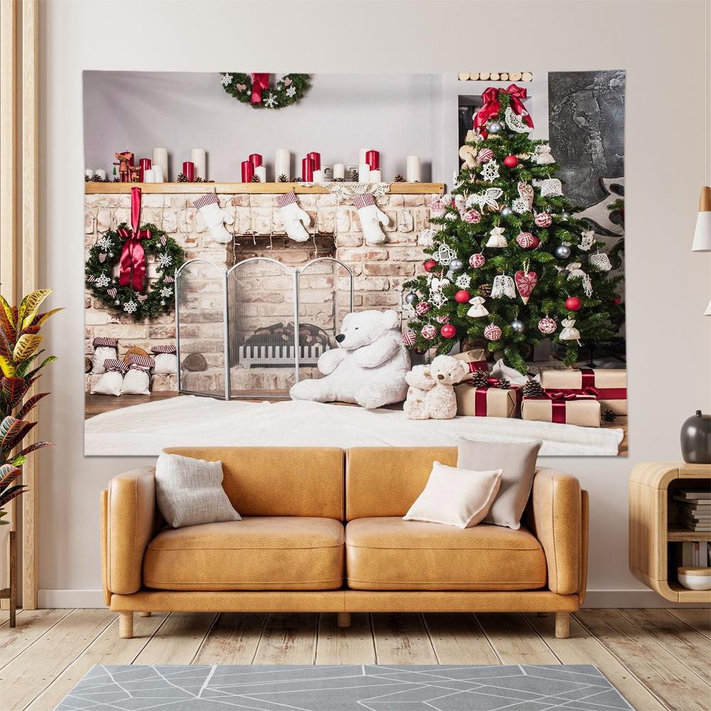 Cross-border Christmas Hanging Cloth Wall Starry Sky Background Cloth  Printed Tapestry