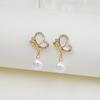 Pinkdudu Mode 3 Farbe Schmetterling Imitation Perle Ohrringe Süße Zirkon Insekt Ohrring für Frauen Schmuck Geschenke PD1397