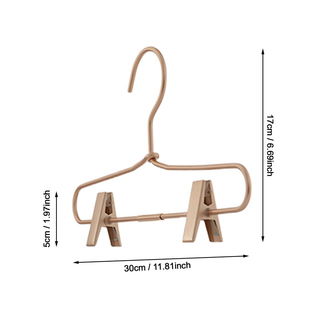 Metal Hangers With Clips Wardrobe Clothes Hanger  Light-Weight Metal Clothes Hangers for Home Hotels Dorms Malls