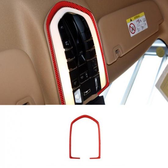 Bright Red Carbon Fiber Car Front Reading Light Panel Cover For Panamera 2010-16