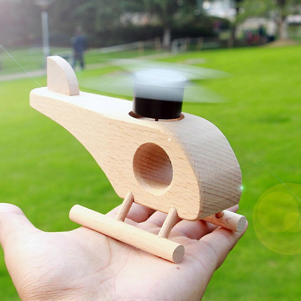 Per Modello di Aereo Elicottero Solare in Legno Creativo Educazione Precoce per Bambini
