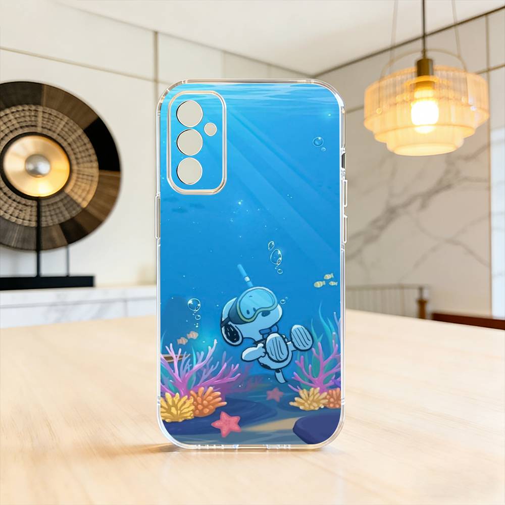O-l S-noopy-Y Phone Case For SamsungA10,12,20,21S,30,31,40,50,51,52,70,71 Transparent Cover