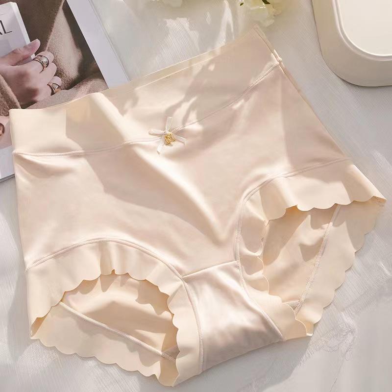 Large size seamless comfortable breathable underwear basic cotton underwear soft comfortable mid-waist briefs spot