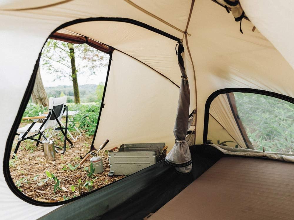 Snow Peak Minute Dome 1 Tent Fits Two Suitable for Solo or Duo Outdoor Pro.air (SSD-712), People, Gray, Camping.