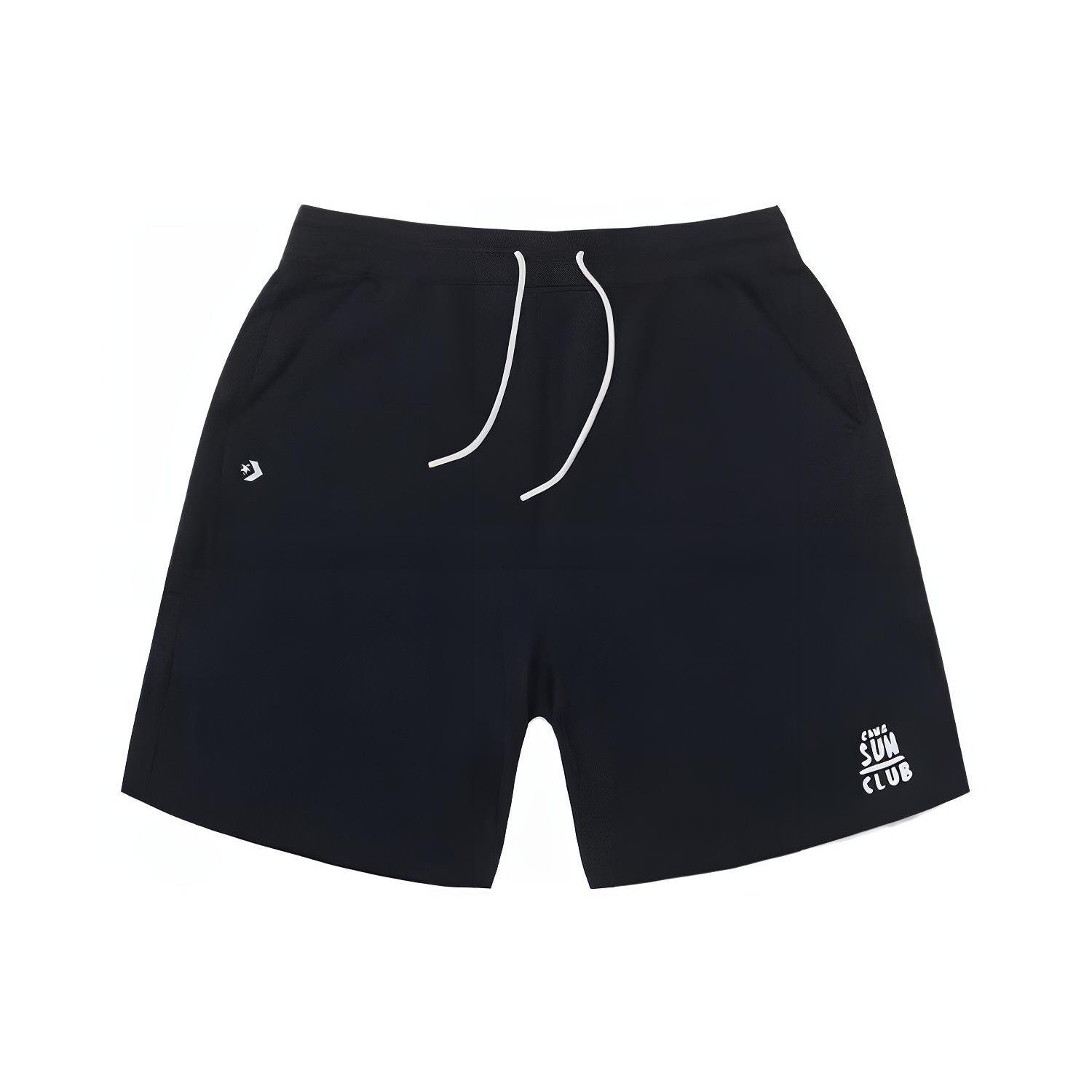 

New Converse Sun Club Casual Shorts Men s Black 10025878-A02 S
