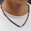 Personalized Men Natural Coconut Husk Necklace 20 Inches Stainless Steel Buckle Neck Accessories Gift For Him Wood Collar Homme