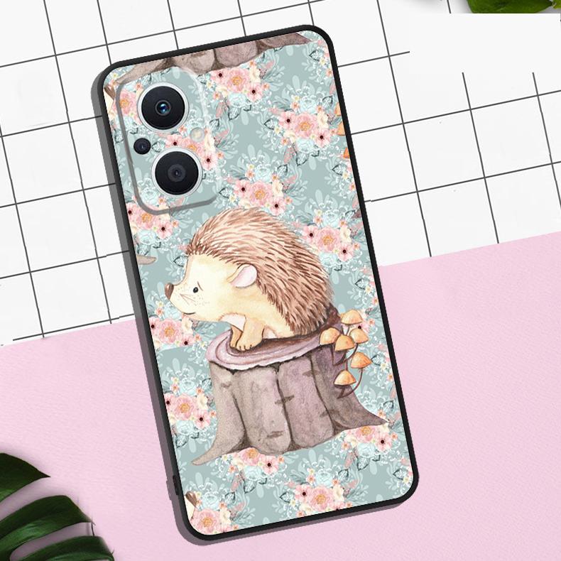 Animal Hedgehog Case For OPPO Reno 7 8 10 11 12 13 Pro 13F 12F 11F 8T OPPO Find X8 Pro X6 X3 X5 Lite Cover