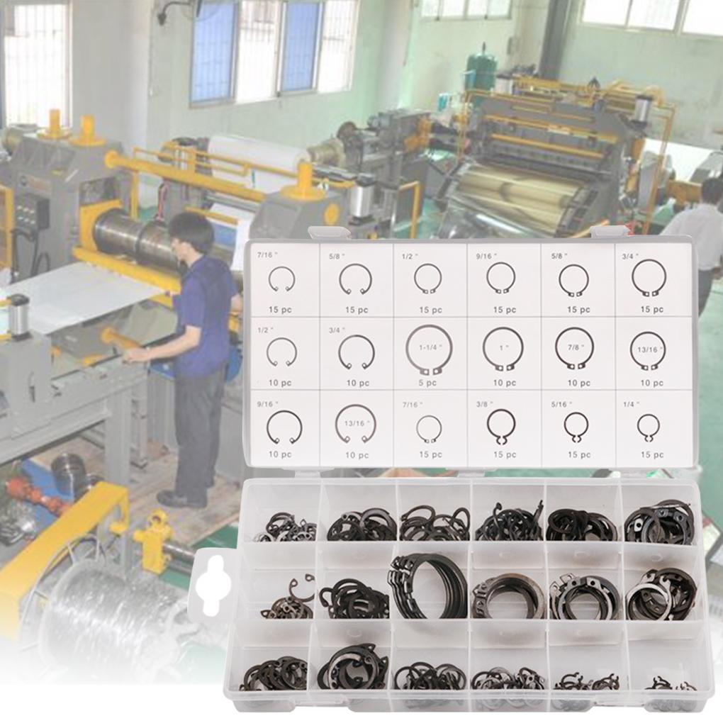 225pcsC Type Retaining Circlip Opening Retaining Classification Set Anti\-Rust Buckle Fixing Clamp