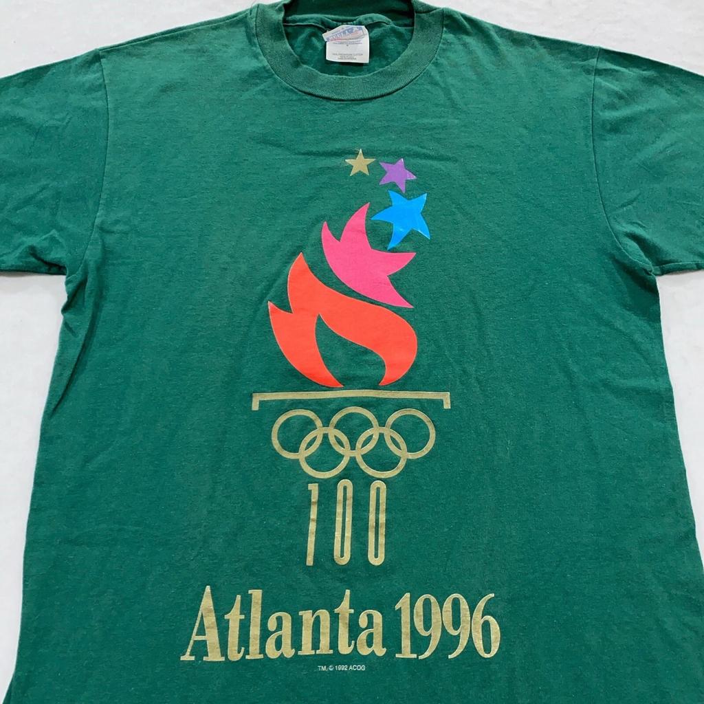 Vintage 1996 OLYMPIA ATLANTA USA T-Shirt MITTEL weich Sport Georgia 90er