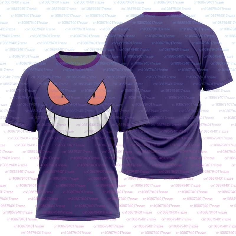 Pokemon Japanese Anime Pikachu Snorlax Boys Short Sleeve T-Shirt Pocket Monster Cartoon  3D Print Summer Men's Breathable Tops