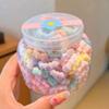 100-Piece Colorful Children's Seamless Hair Ties Set - Small Elastic Rubber Bands & Headbands