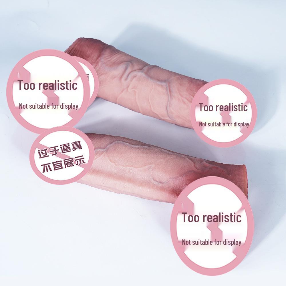 Men's Delay and Enlargement Silicone Dildo Sleeve Condom