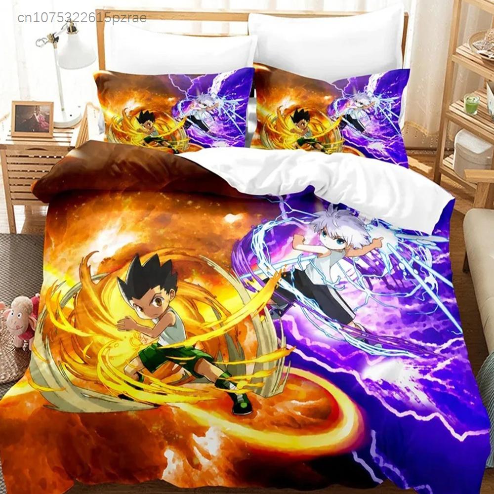 Nwe Hunter X Hunter Bedding Set Single Twin Full Queen King Size Bed Linens Aldult Kids Home Decor Duvet Cover Gift