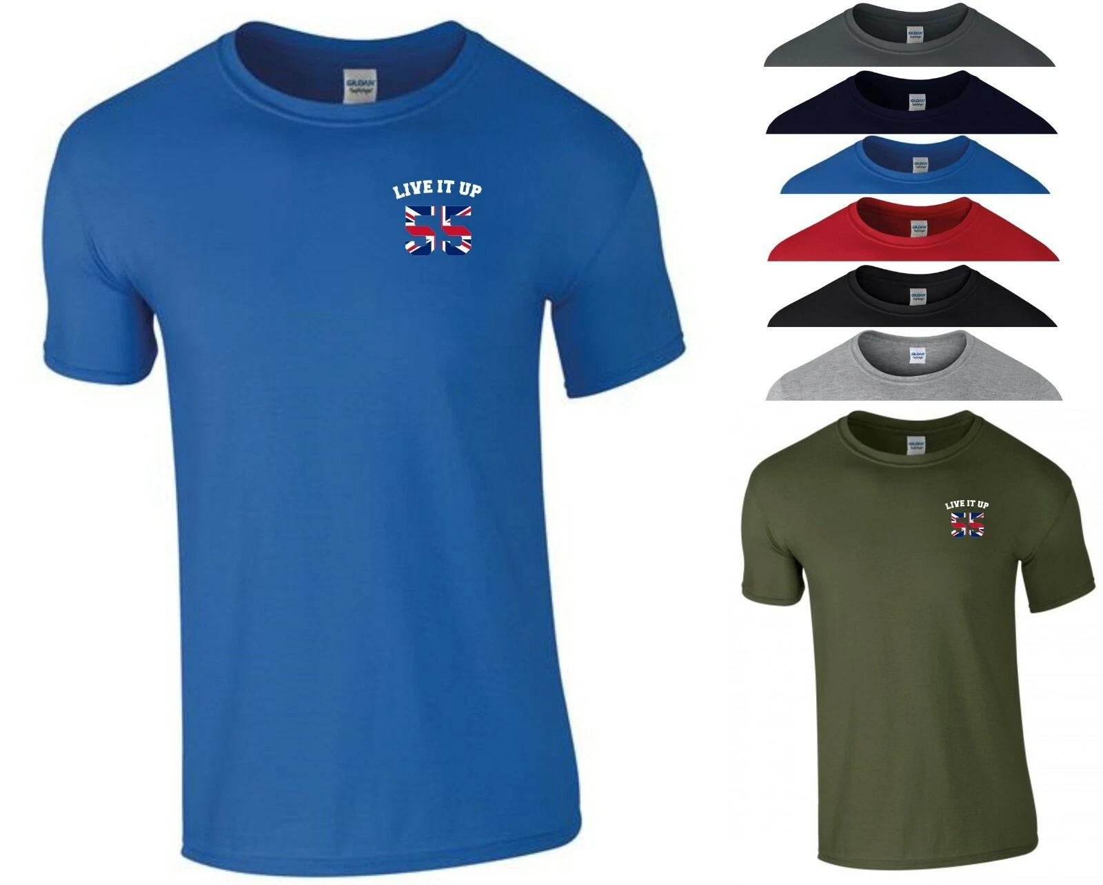 

Live it Up 55 T Shirt Pocket Football Rangers Fans Blues Xmas Gift Men Tee Top S