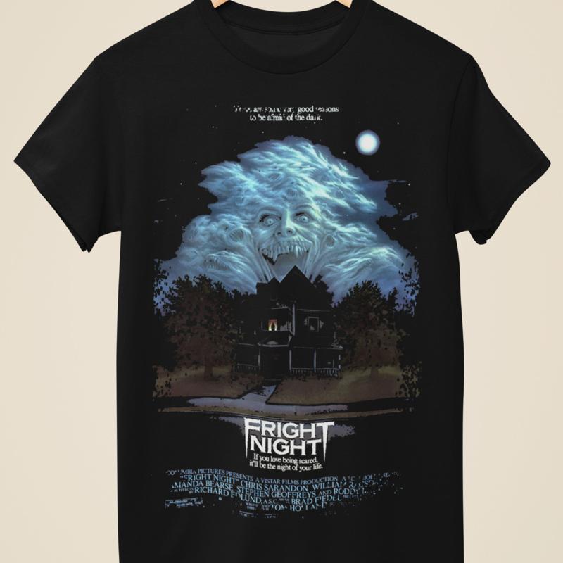 Fright Night Movie Poster Inspired Unisex Black T Shirt
