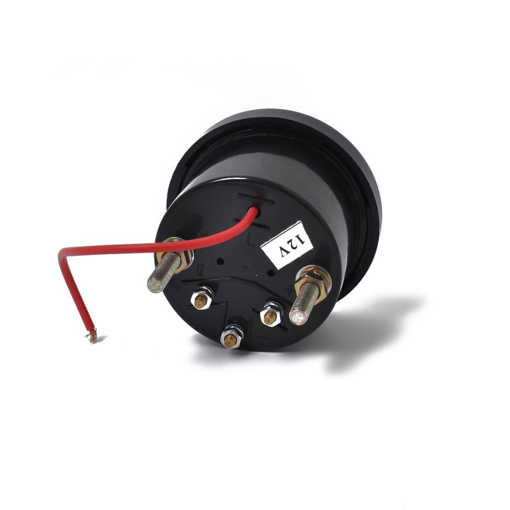 350mm Sensor 12V 52mm Boat Marine LED Backlight E-1//2-F Fuel Level Gauge
