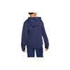 Nike Sportswear Club Logo Embroidered Hooded Loose Fit Jacket Kids Jackets Navy-Blue BV3699-410