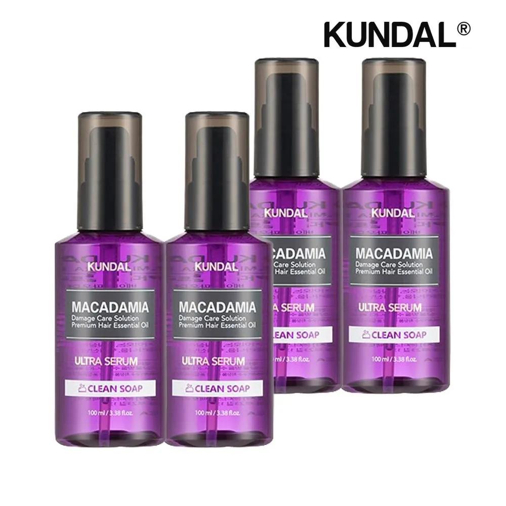 KUNDAL Macadamia Ultra Hair Serum Clean Soap 100ml x4