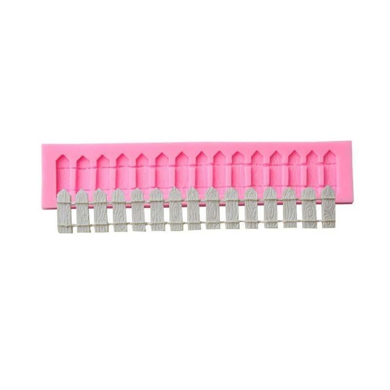 1pc* Garden Fence Shape Silicone Fondant Cake Molds Chocolate Baking Clay Decor Tool Suitable Home Kitchen Baking Supplies