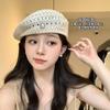 Retro solid color hollow thin beret women's new summer literary and versatile painter hat fashion octagonal hat