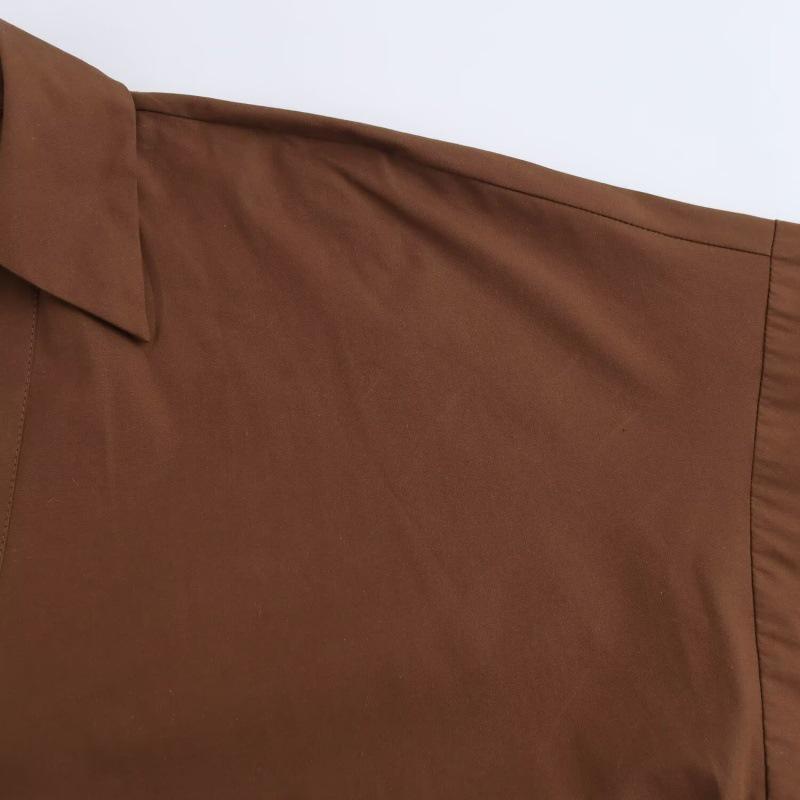 Autumn 2025 Wide Sleeve Poplin Shirt - European & American Style, New Versatile Design