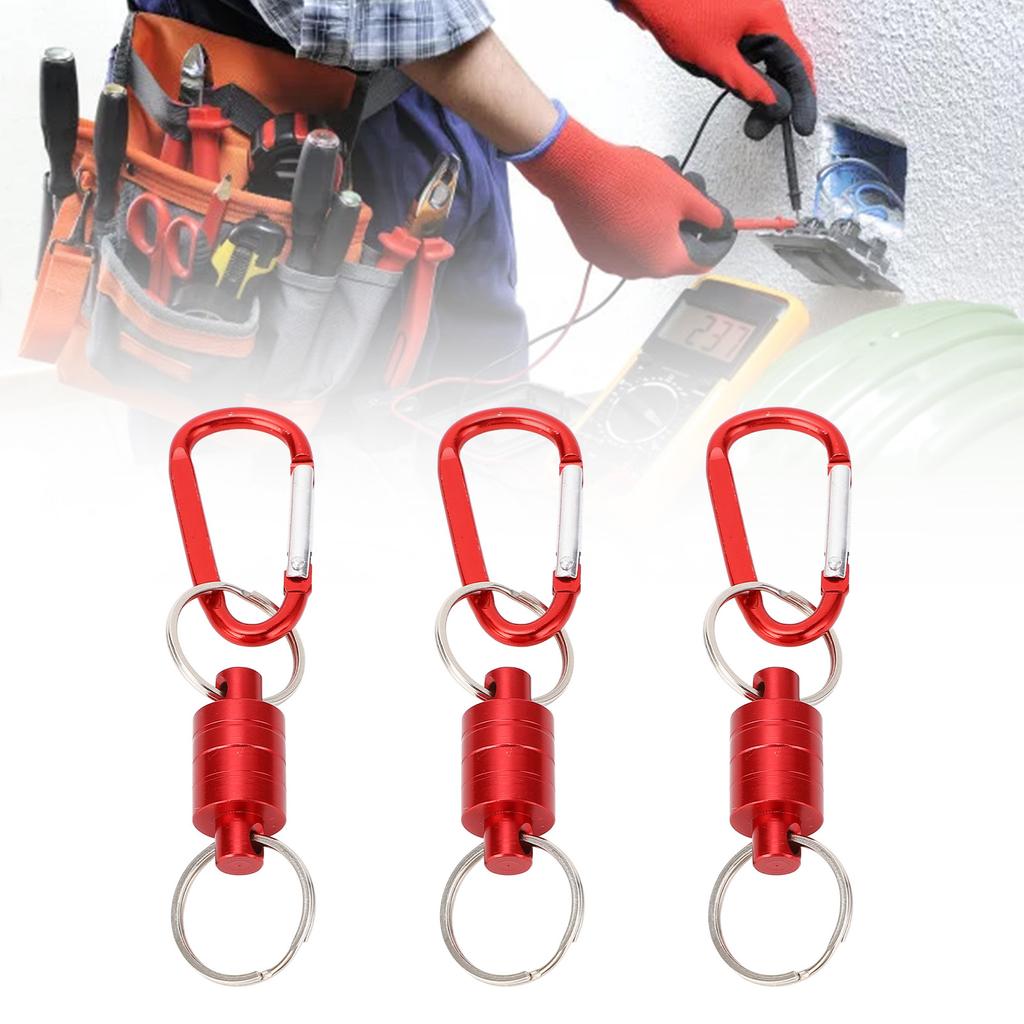 3PCS Magnetic Key Holder Quick Release Keychain Aluminum Alloy Portable Magnetic Buckle for Repair T