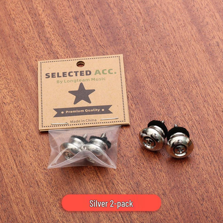 

2-Pack Bronze Anti-Slip Guitar Strap Buttons for Electric Guitar, Bass & Ukulele - Silver/Gold Tailpin 2-Pack