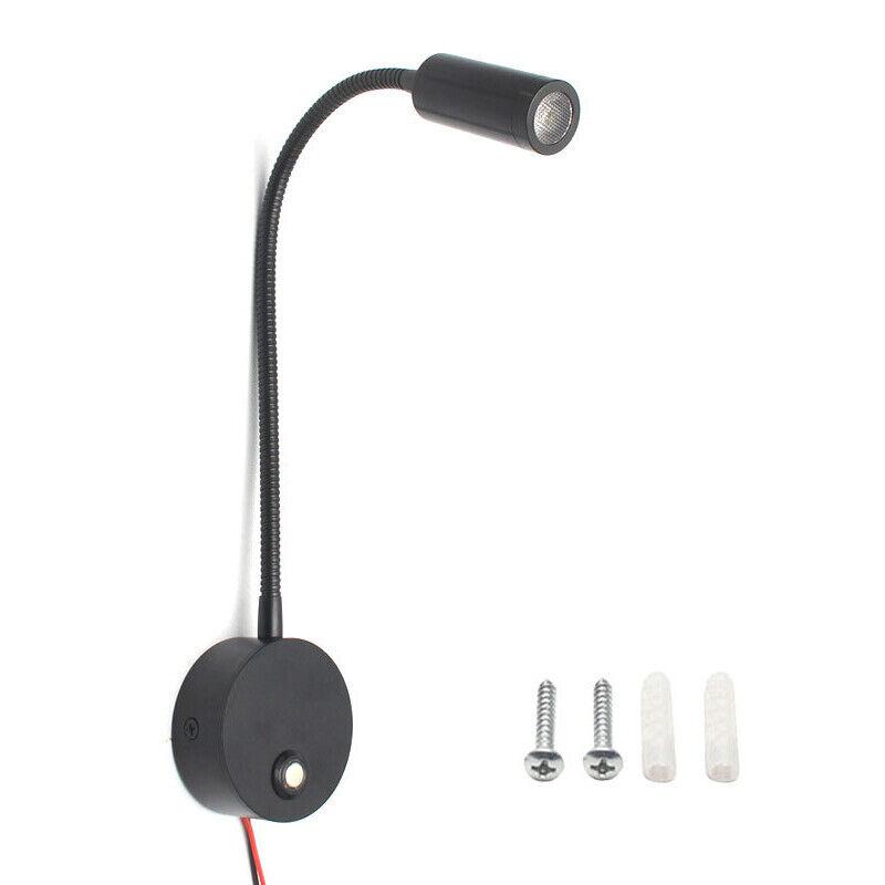 

12 В светодиодный светильник для салона кемпера-фургона с USB-регулировкой яркости для лодки-караванного светильника для чтения 3000K чёрный