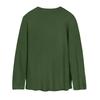 Damen Locker Geschnittenes Einfarbiges Knopfleisten Langarm Rundhals Pullover Strickpullover Top