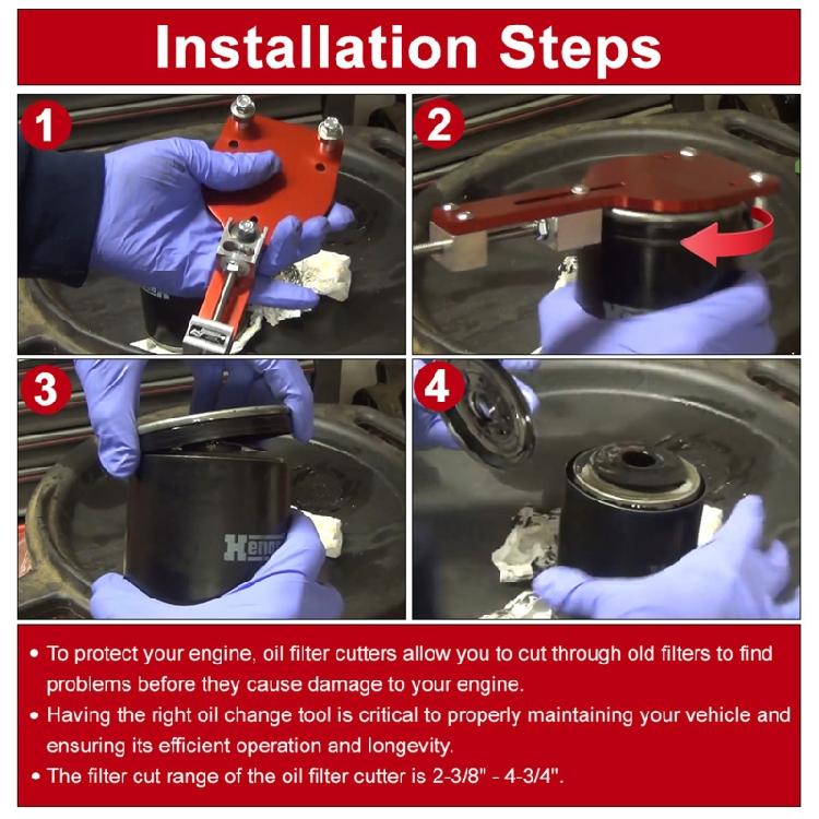 Oil Filter Cutter Cutting Tool Replacement Oil Change Tools Range of 2-3/8"