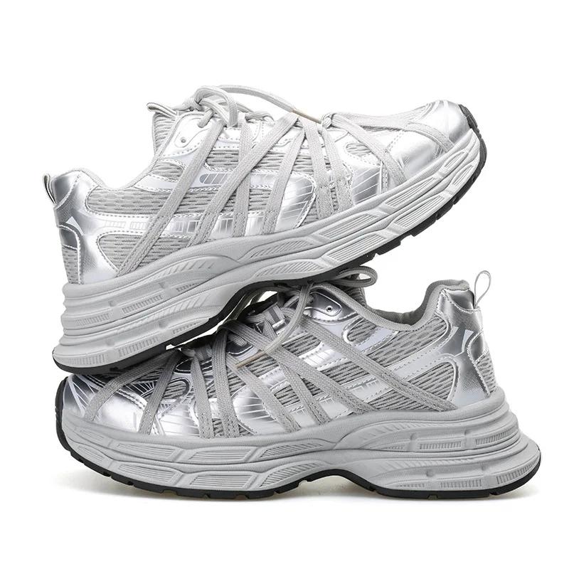 Pánská módní obuv Nový trend Módní tenisky Prodyšné Pohodlné Silná podrážka Retro Lehká Sportovní Šněrovací Běžecká obuv