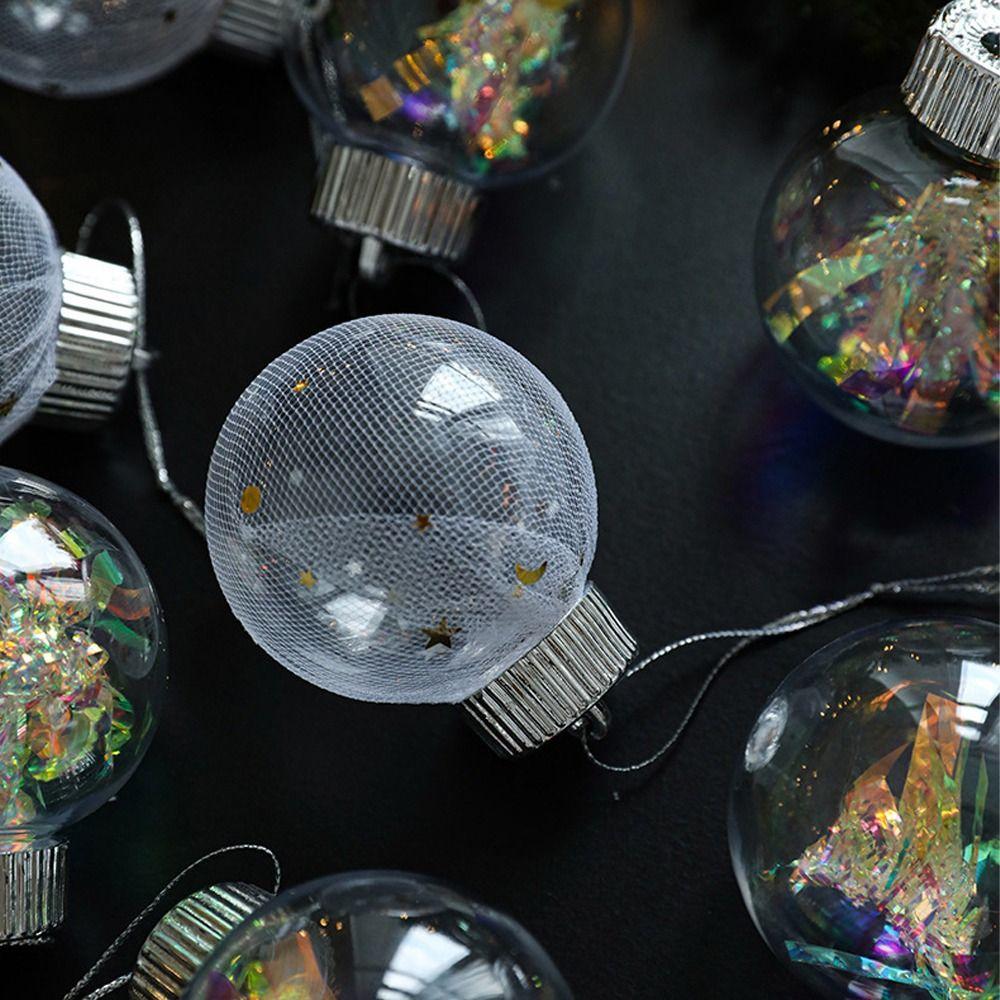 6cm/3.5cm Christmas Hanging Balls Plastic Christmas Tree Pendants  Hotel Office Decor