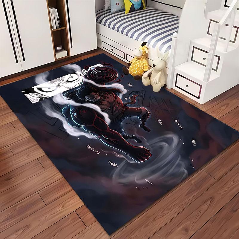 Dynamic Anime Warrior Carpet Suitable As a Non-slip Mat for the Living Room or Bedroom Sofa