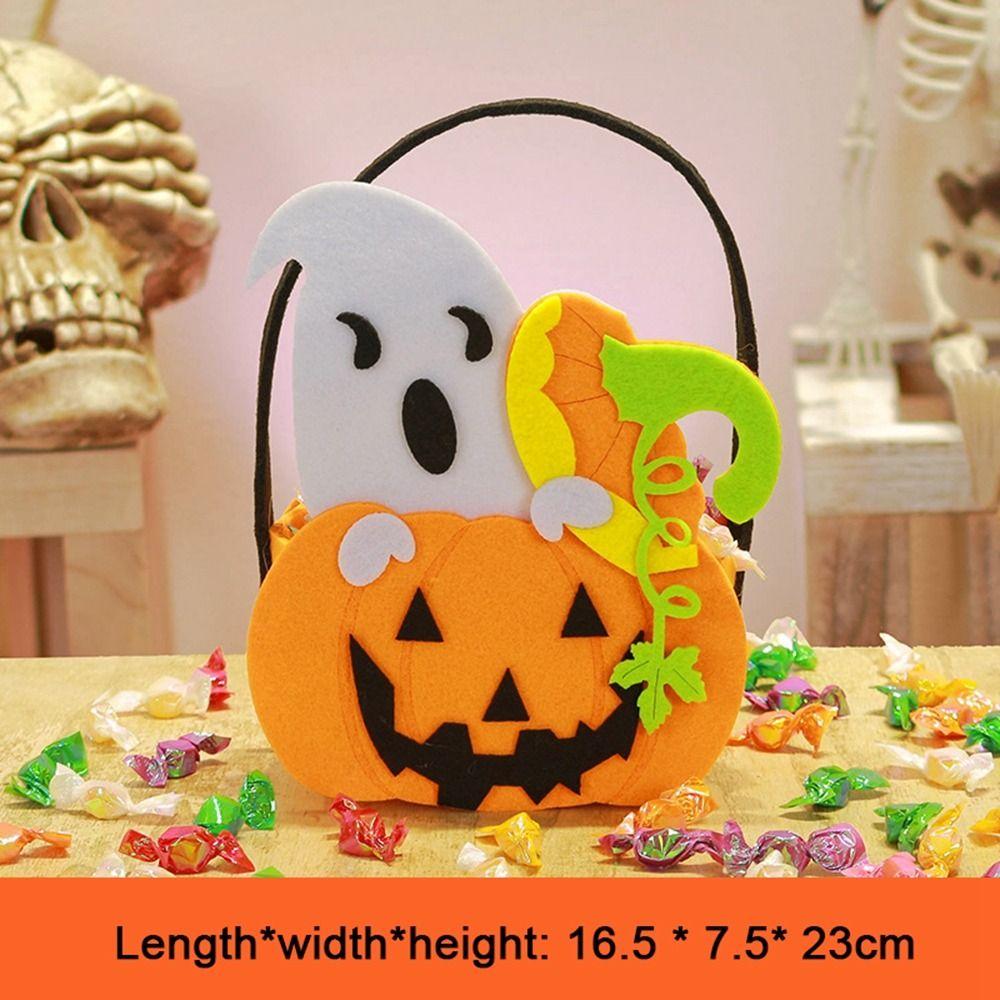 New Non-woven Fabric Halloween Candy Bag Hand-held Navidad Sugar Bag Party Decor Kids Favor Handbag Haloween