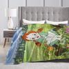 Cartoon manga A-Anne of Green Gables Blanket  Soft Fluffy Plush Throw Blanket For Girls Boys Bedroom Flannel Bedspread Bed Cover
