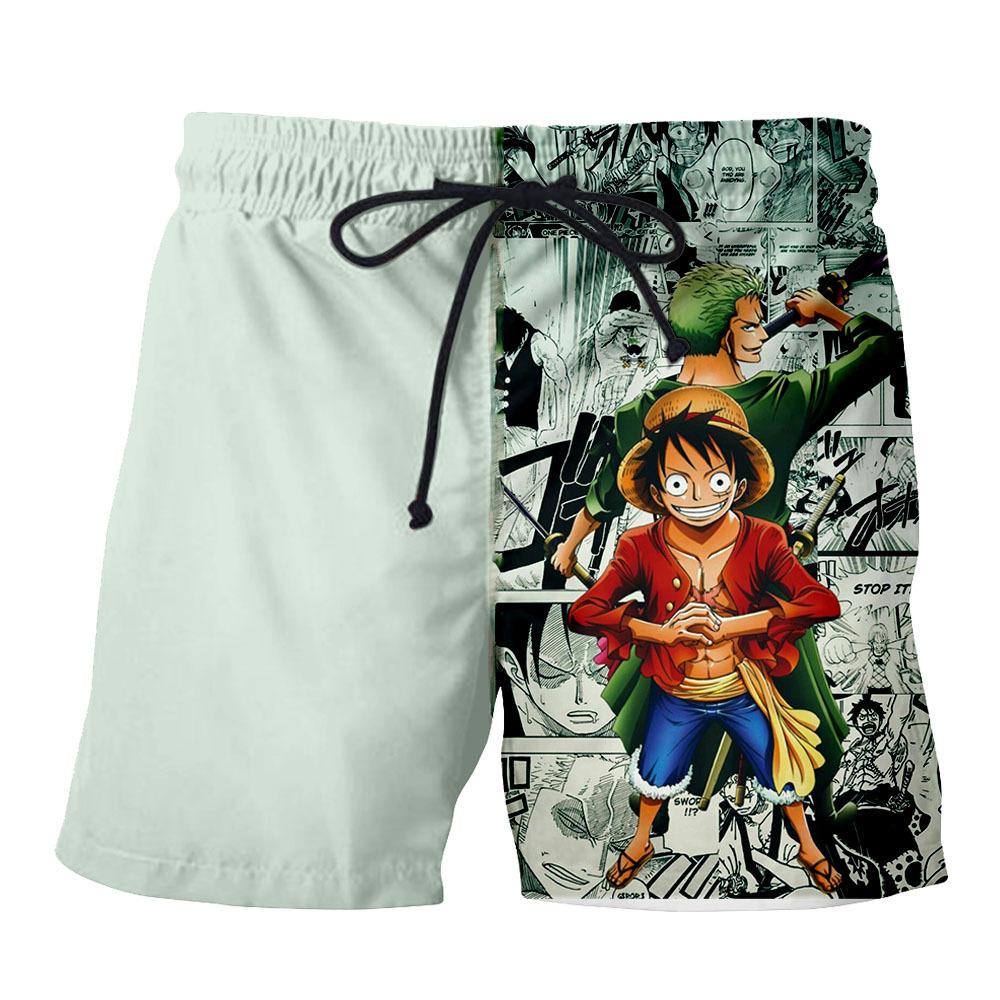 

Новые дышащие мужские пляжные шорты с 3D-цифровой печатью One Piece Anime Peripheral Character Series M