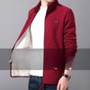Spring and Autumn Coat Men's Fleece Thickened Thermal Jacket Stand-up Collar Casual