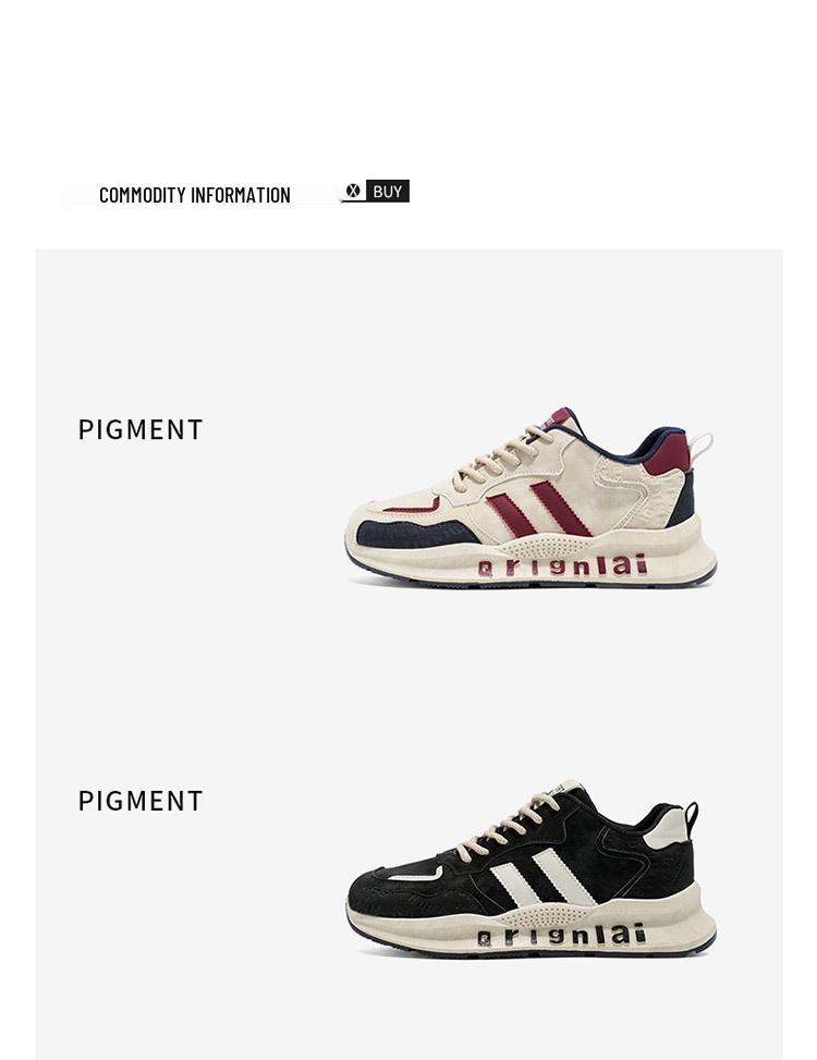 2025 Spring Men's Breathable Trendy Thick-Soled Sneakers - Casual Running Dad Shoes