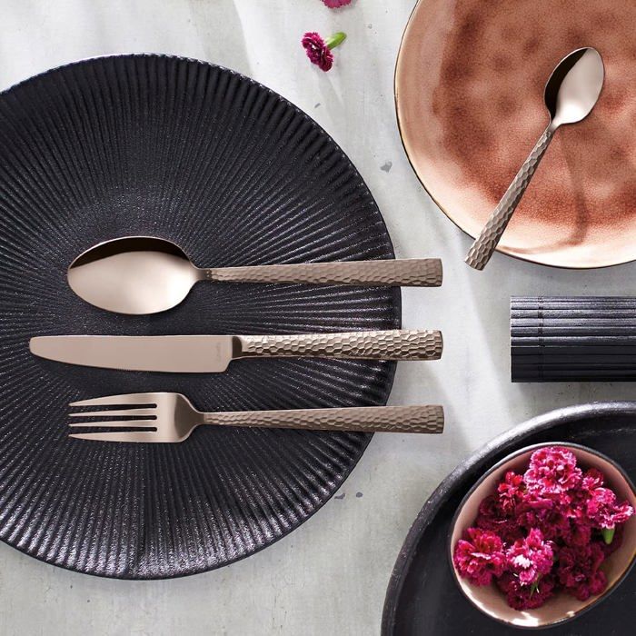 Cutlery Set - Amefa - 3319zztr24c40 - 24 Pieces - 18/0 Stainless Steel - Rose Champagne - Gift Box