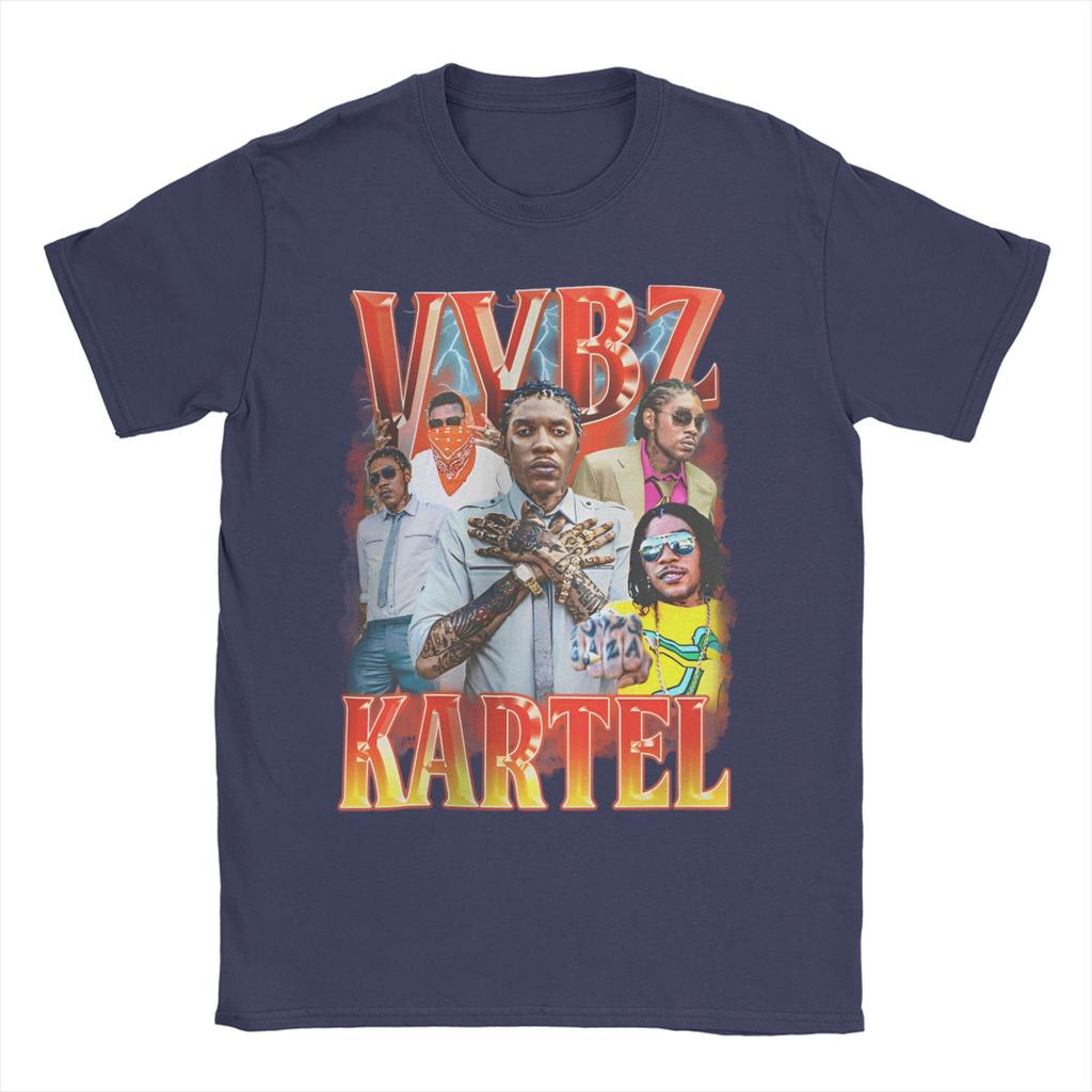 Rapper Vybz Kartel T-Shirt Summer  100 Cotton T-Shirts For Man Novelty Printed Tshirt Short-Sleeved Funny Top Tees