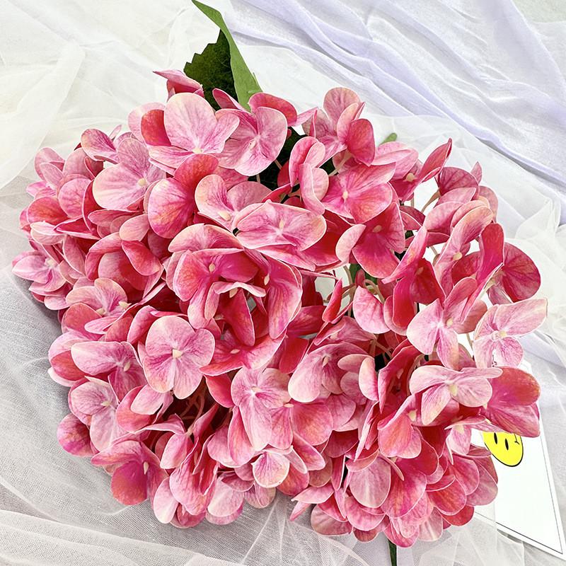 Elegant Hydrangea Artificial Flower Set With Silk Fabric For Home Decor And Wedding Arrangements