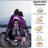 1pc Wednesday Flannel Blanket [Cozy Throw Blanket] For Sofa, Bed, Travel, Camping, Livingroom, Office, Couch, Chair, And Bed