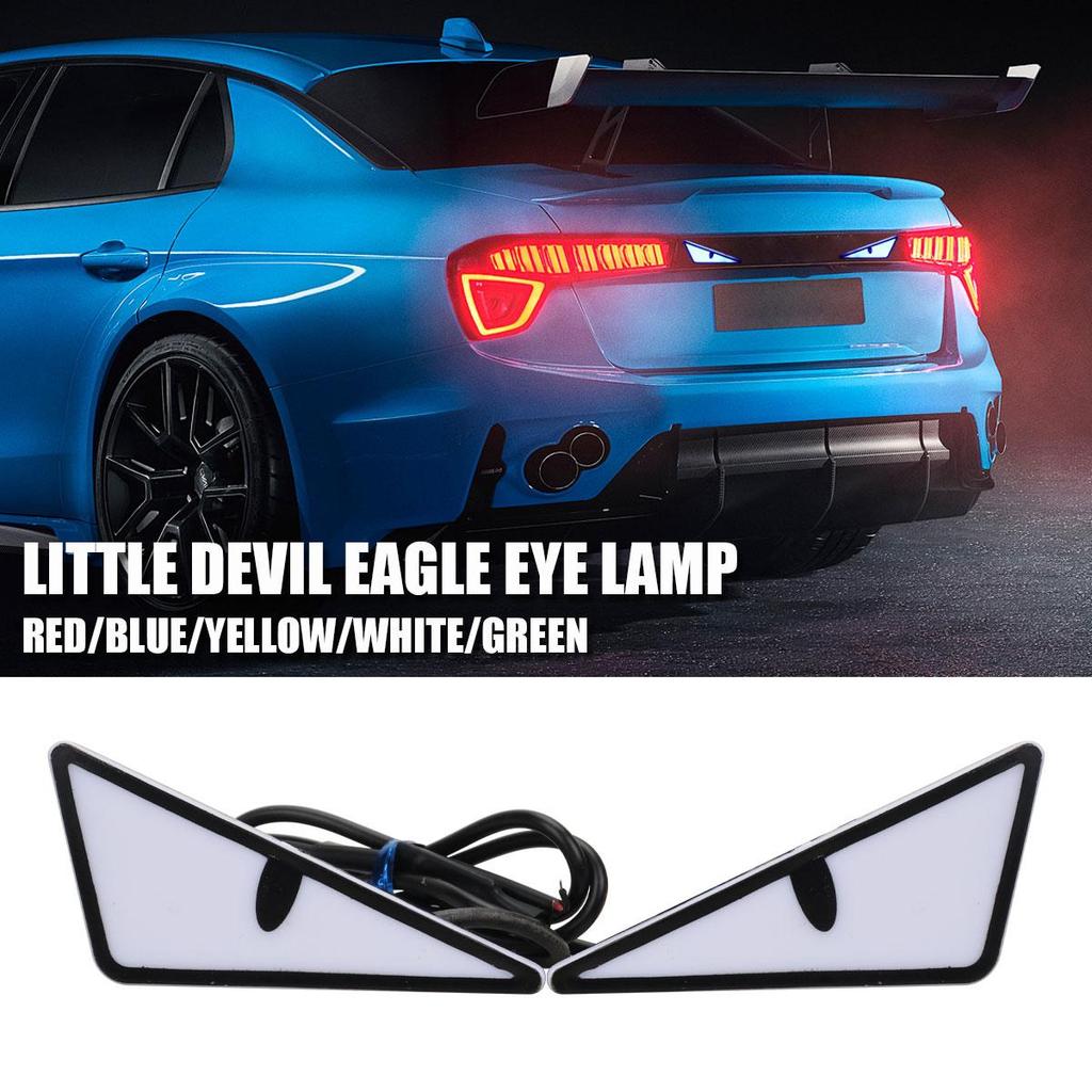 2Pcs Universal Car LED Devil Eyes Light Demon Eyes Headlight Motorcycle Turn Signal Flasher Tail Lamp Mini Auto Decoration Lights