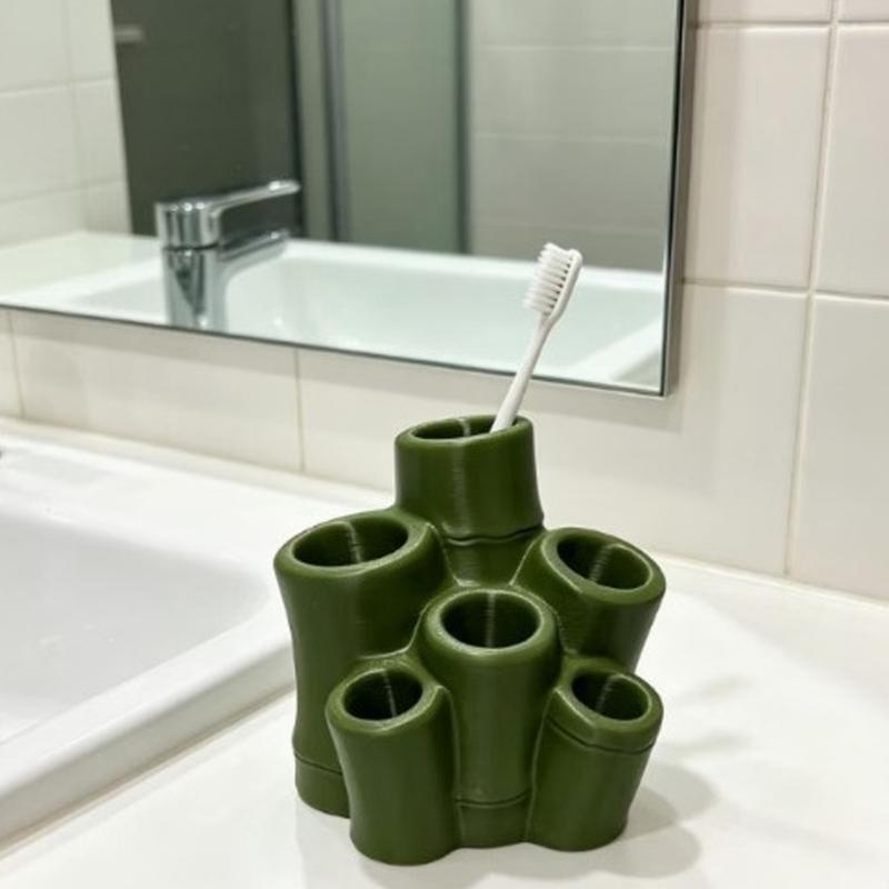 Badezimmer-Arbeitsplatten-Zahnputzbecher, Spülbecken-Seitenständer mit separatem Fach für Zahnbürste, Zahnpasta und Badezimmerzubehör für Zuhause