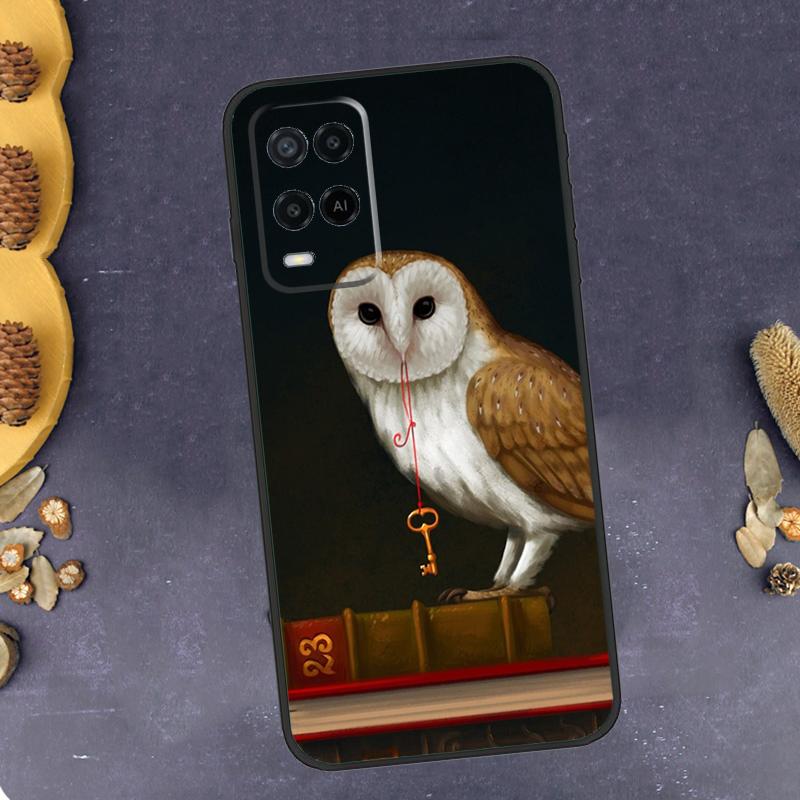 Cartoon Owl Phone Case For Oppo A40 A60 A80 A78 A98 A18 A38 A58 A74 A94 A54 A16 A76 A96 A15 A17 A77 A57S