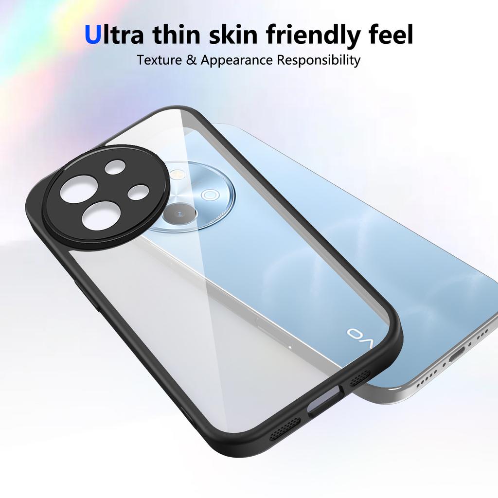 For Vivo Y38 Case vivo Y58 Phone Case Vivo Y38 5G Cover Vivo y38 Air Cushion Silicon Bumper Clear Matte Back Cover Hard